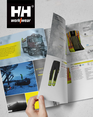 A digital version of the Helly Hansen Workwear apparel catalogue