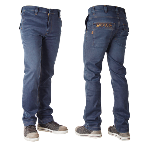 Crosshatch Trucker AFR Jeans - Blue stretch denim